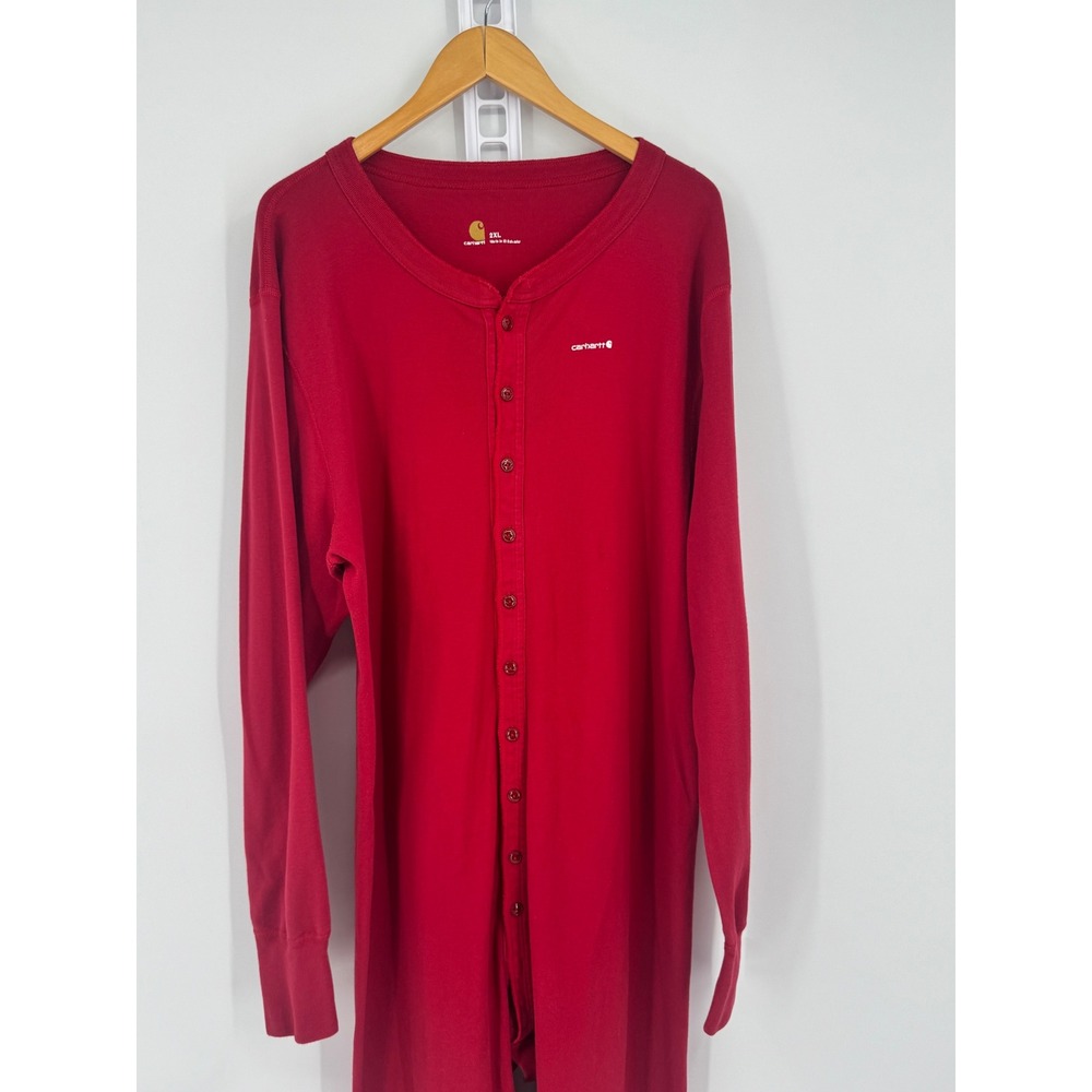Carhartt Mens 2XL Red Union Classic Cotton Long John Layering Suit - Picture 2 of 10